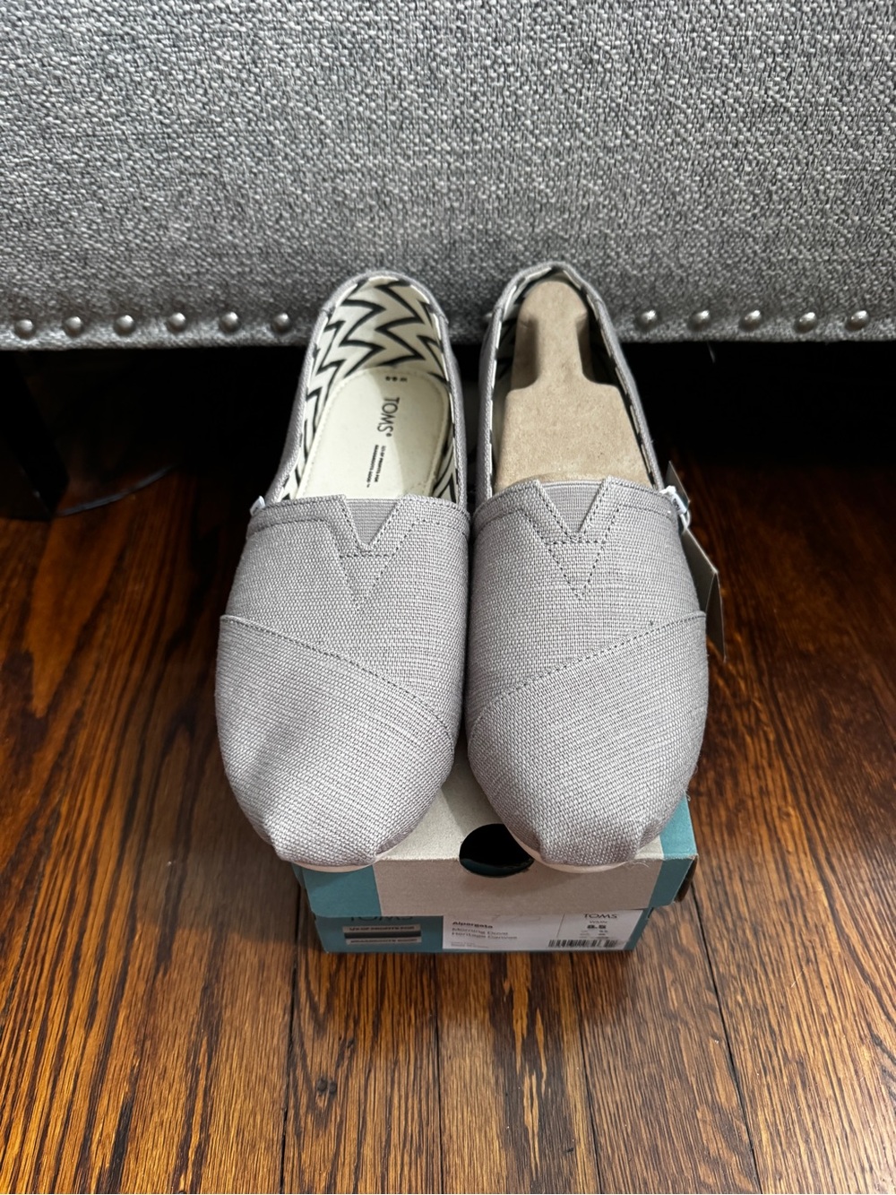 New Toms Women's Espadrilles in Gray Canvas